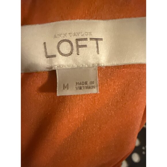 Ann Taylor Loft Womens Maxi Dress M Orange & Navy Chevron Print Sleeveless Adjus - Picture 5 of 5